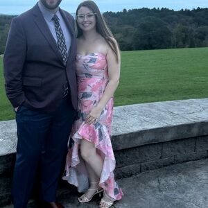 Lulus Pink floral dress